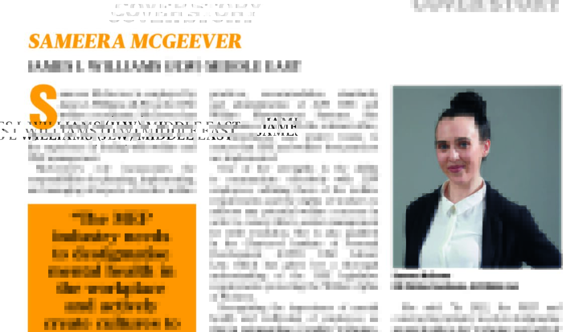 James L Williams Middle East, HSE Welfare Coordinator Sameera McGeever